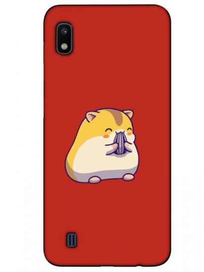Samsung A10 Sevimli Hamster Kırmızı Telefon Kılıfı