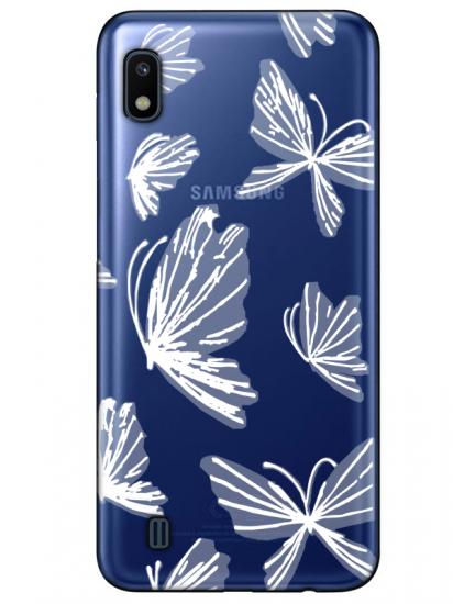 Samsung A10 Kelebek Şeffaf Telefon Kılıfı