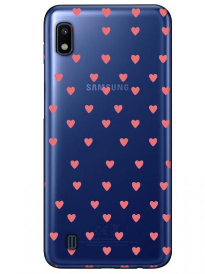 Samsung A10 Minik Kalpler Şeffaf Telefon Kılıfı