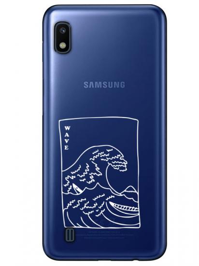 Samsung A10 Kanagawa Wave Şeffaf Telefon Kılıfı