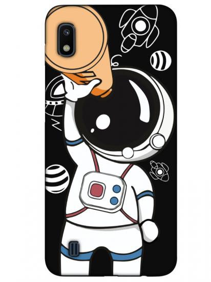 Samsung A10 Astronot Siyah Telefon Kılıfı
