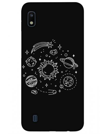 Samsung A10 Gezegen Siyah Telefon Kılıfı