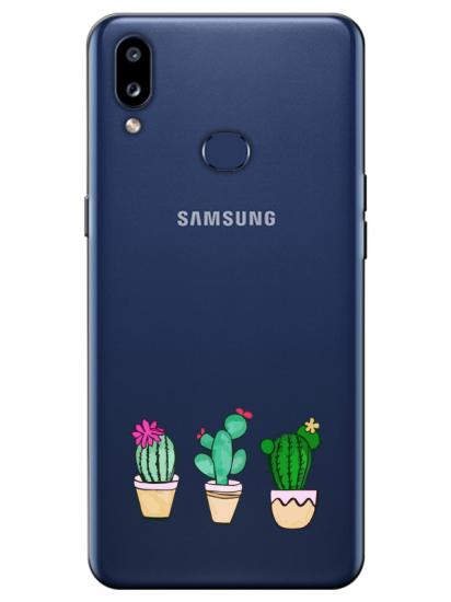 Samsung A10s Kaktüs Şeffaf Telefon Kılıfı