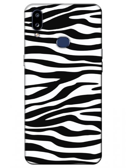 Samsung A10s Zebra Desen Siyah Telefon Kılıfı
