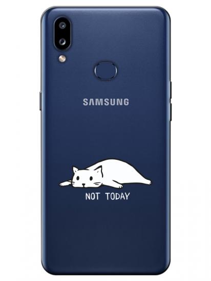 Samsung A10s Not Today Kedi Şeffaf Telefon Kılıfı