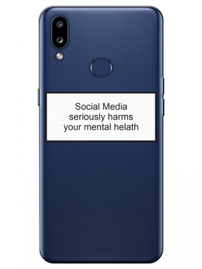 Samsung A10s Social Media Şeffaf Telefon Kılıfı