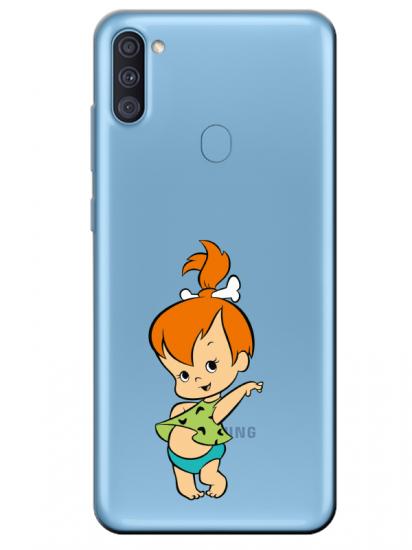 Samsung A11 Taş Devri Kız Bebek Şeffaf Telefon Kılıfı