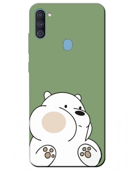 Samsung A11 Panda Yeşil Telefon Kılıfı