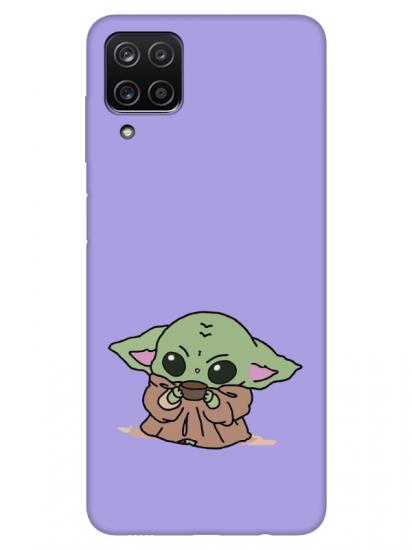 Samsung A12 Baby Yoda Lila Telefon Kılıfı