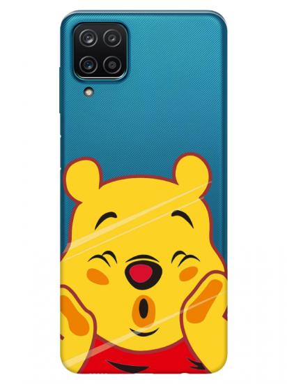 Samsung A12 Winnie The Pooh Şeffaf Telefon Kılıfı