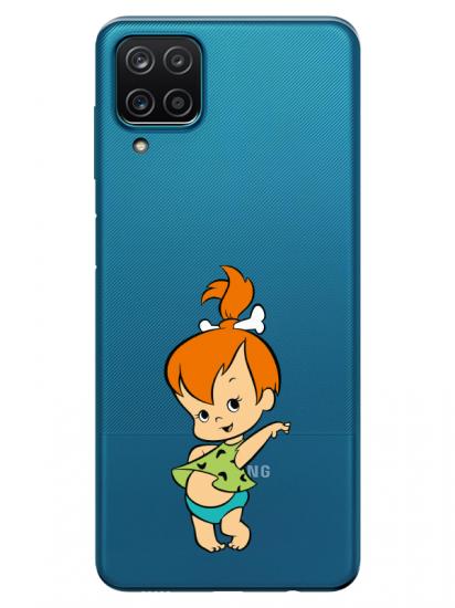 Samsung A12 Taş Devri Kız Bebek Şeffaf Telefon Kılıfı