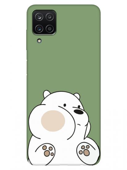 Samsung A12 Panda Yeşil Telefon Kılıfı