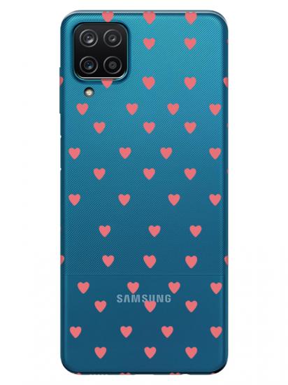 Samsung A12 Minik Kalpler Şeffaf Telefon Kılıfı