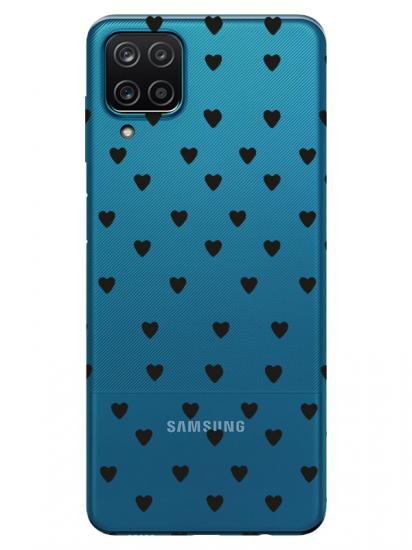 Samsung A12 Minik Kalpler Şeffaf Telefon Kılıfı