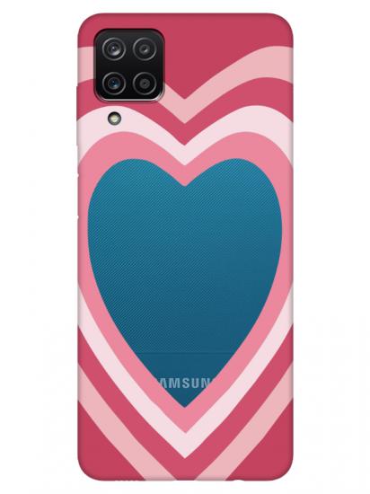 Samsung A12 Estetik Kalp Şeffaf Telefon Kılıfı