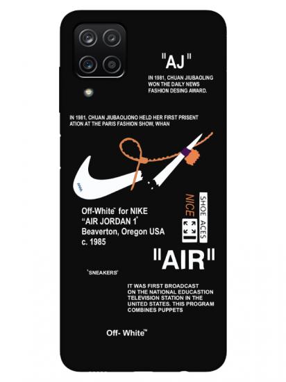 Samsung A12 Nike Air Siyah Telefon Kılıfı