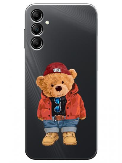 Samsung A24 Teddy Bear Şeffaf Telefon Kılıfı