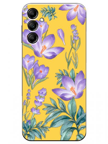 Samsung A14 Kış Çiçeği Sarı Telefon Kılıfı