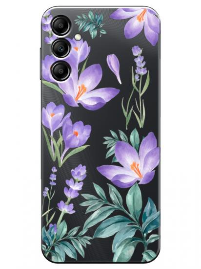 Samsung A24 Kış Çiçeği Şeffaf Telefon Kılıfı