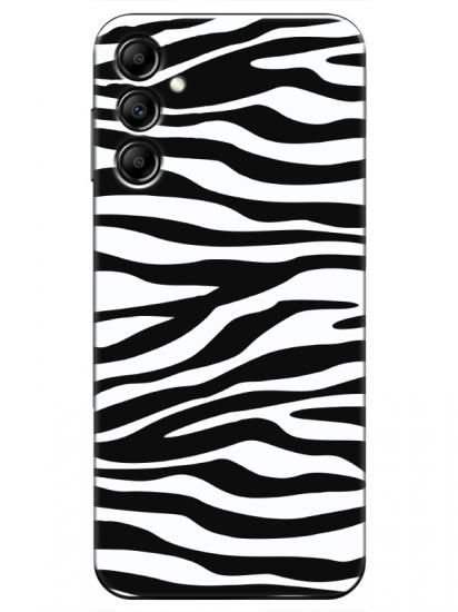 Samsung A14 Zebra Desen Siyah Telefon Kılıfı