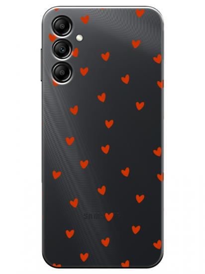 Samsung A24 Minik Kalpler Şeffaf Telefon Kılıfı