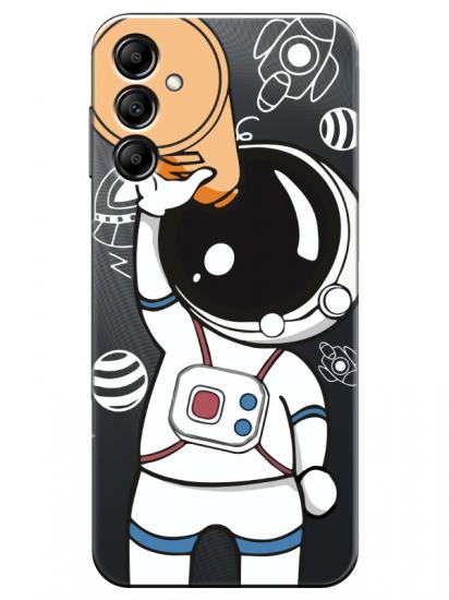 Samsung A24 Astronot Şeffaf Telefon Kılıfı