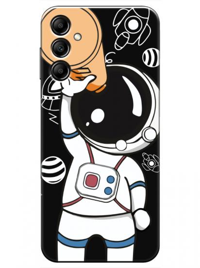 Samsung A14 Astronot Siyah Telefon Kılıfı