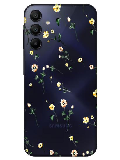 Samsung A15 Çiçekli Şeffaf Telefon Kılıfı