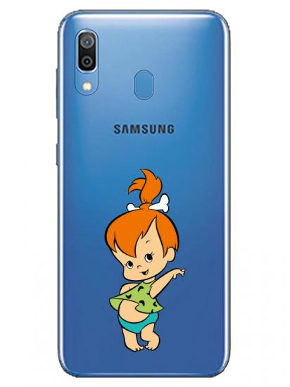 Samsung A20 Taş Devri Kız Bebek Şeffaf Telefon Kılıfı