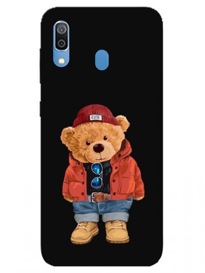 Samsung A20 Teddy Bear Siyah Telefon Kılıfı
