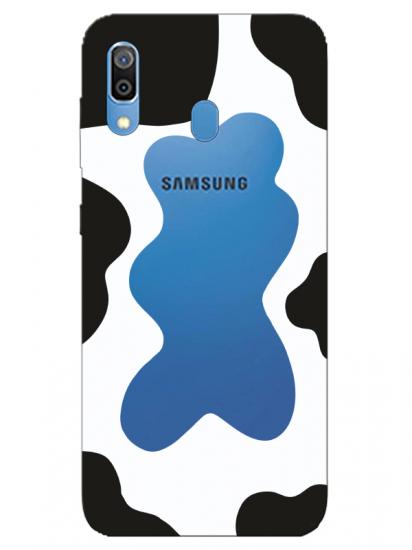 Samsung A20 İnek Desen Şeffaf Telefon Kılıfı