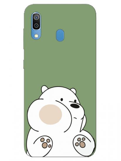 Samsung A20 Panda Yeşil Telefon Kılıfı
