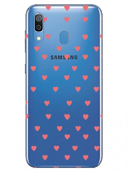 Samsung A20 Minik Kalpler Şeffaf Telefon Kılıfı