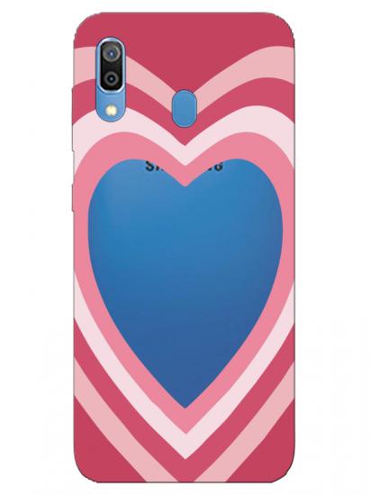 Samsung A20 Estetik Kalp Şeffaf Telefon Kılıfı