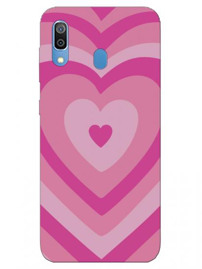 Samsung A20 Estetik Kalp Pembe Telefon Kılıfı