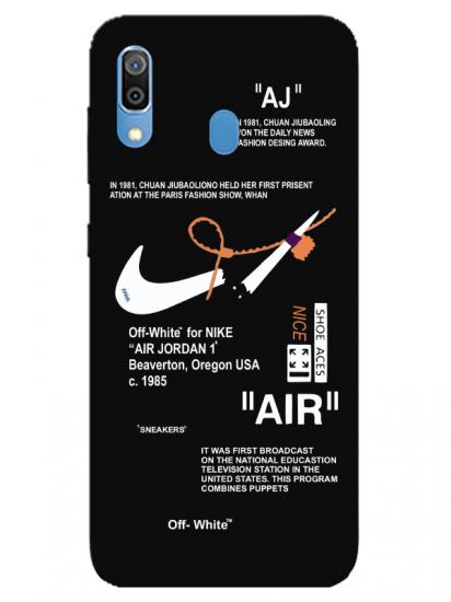 Samsung A20 Nike Air Siyah Telefon Kılıfı
