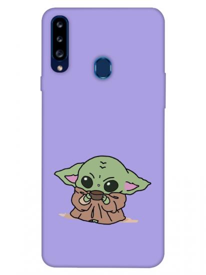 Samsung A20s Baby Yoda Lila Telefon Kılıfı