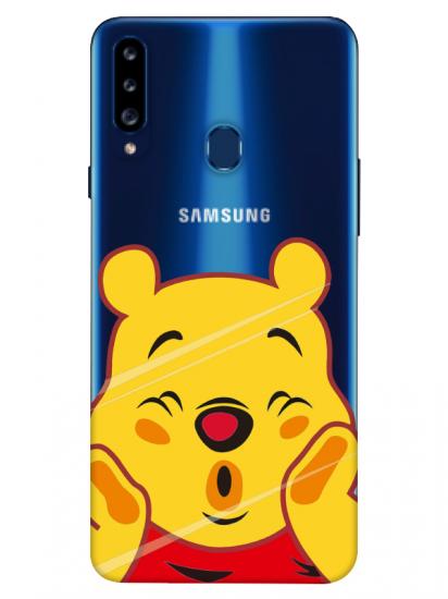Samsung A20s Winnie The Pooh Şeffaf Telefon Kılıfı