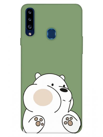 Samsung A20s Panda Yeşil Telefon Kılıfı