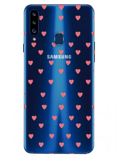 Samsung A20s Minik Kalpler Şeffaf Telefon Kılıfı