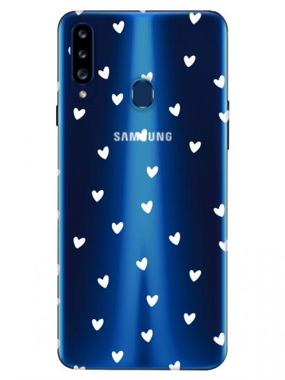 Samsung A20s Minik Kalpler Şeffaf Telefon Kılıfı