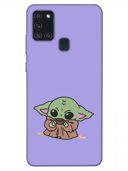 Samsung A21s Baby Yoda Lila Telefon Kılıfı