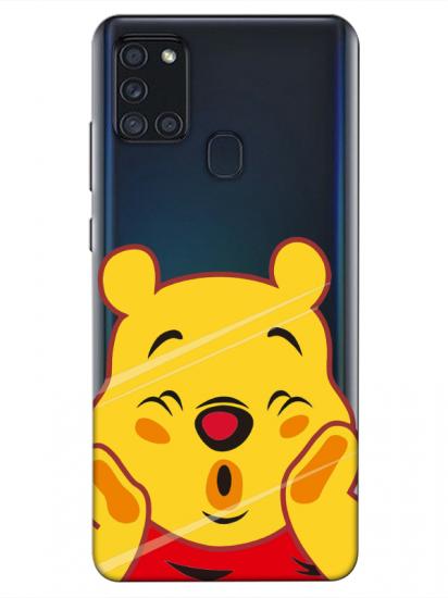 Samsung A21s Winnie The Pooh Şeffaf Telefon Kılıfı