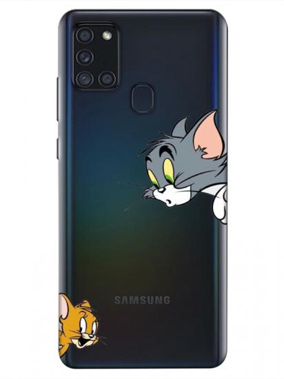 Samsung A21s Tom And Jerry Şeffaf Telefon Kılıfı