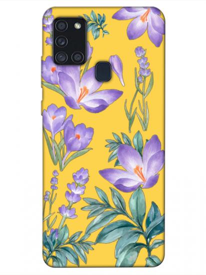 Samsung A21s Kış Çiçeği Sarı Telefon Kılıfı