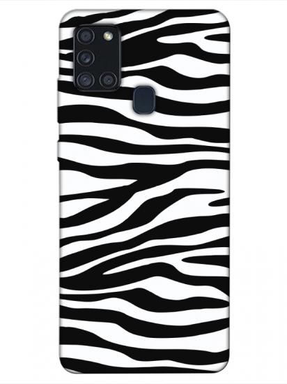 Samsung A21s Zebra Desen Siyah Telefon Kılıfı