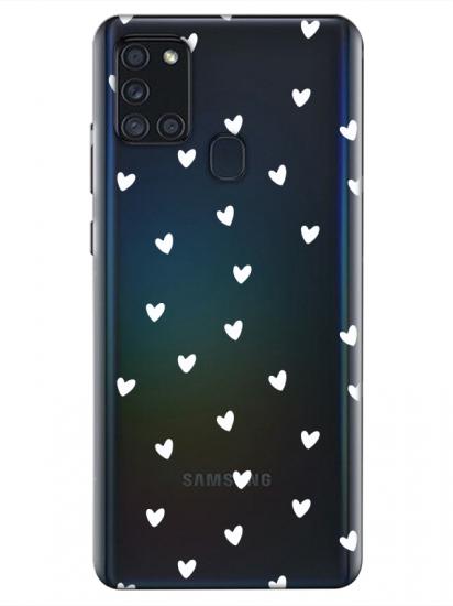 Samsung A21s Minik Kalpler Şeffaf Telefon Kılıfı