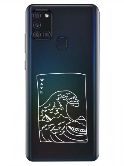 Samsung A21s Kanagawa Wave Şeffaf Telefon Kılıfı