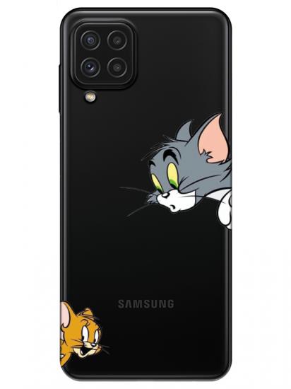 Samsung A22 Tom And Jerry Şeffaf Telefon Kılıfı