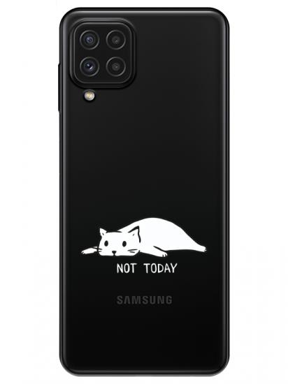 Samsung A22 Not Today Kedi Şeffaf Telefon Kılıfı